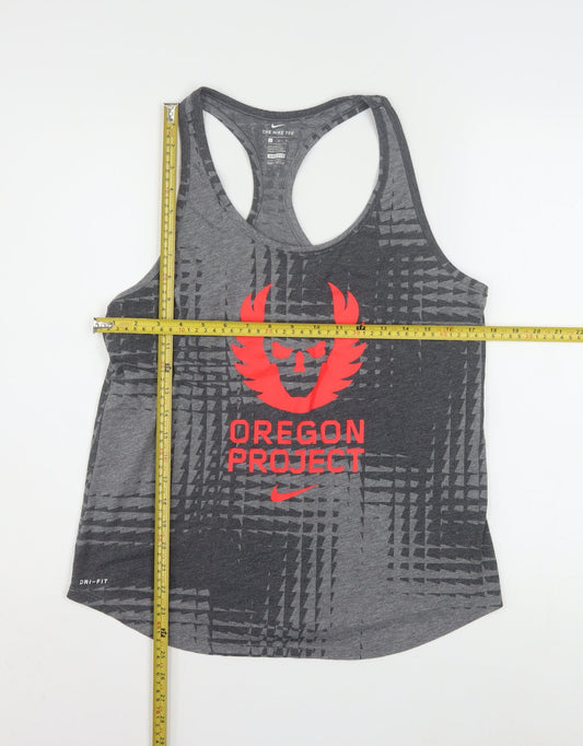 Nike Womens Grey Oregon Project Dri-Fit Racerback Tank Top L