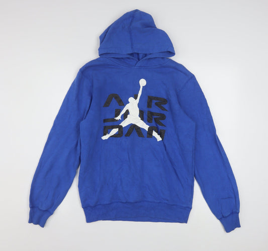Nike Air Jordan Blue Boys Pullover Hoodie XL 13-15 Years Basketball Logo