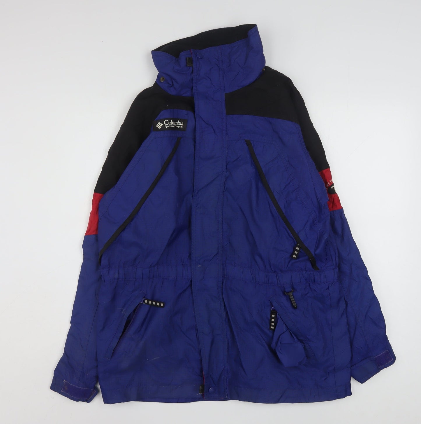 Columbia Women's Blue Anorak Jacket Size 14 Full Zip Hooded