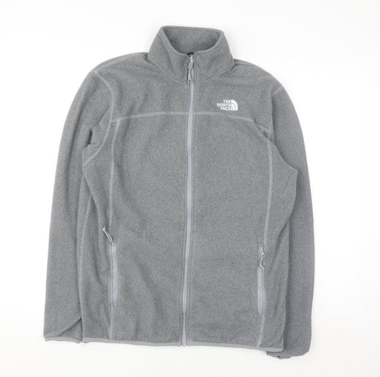 The North Face Men's Grey Full Zip Fleece Sweatshirt M