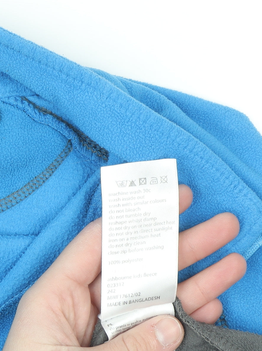 Mountain Warehouse Boys Blue Fleece 1/2 Zip Sweatshirt - 13 Years