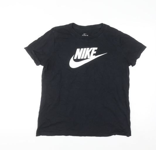 Nike Men's Black Large Graphic Logo Sports T-Shirt