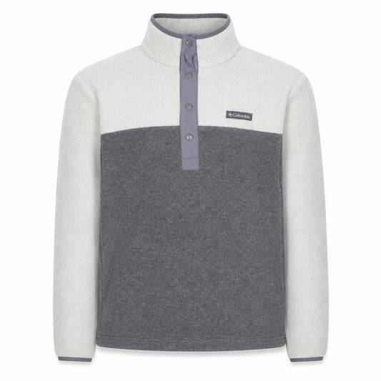 Columbia Men's Grey Fleece Henley Sweatshirt Size L Outdoor