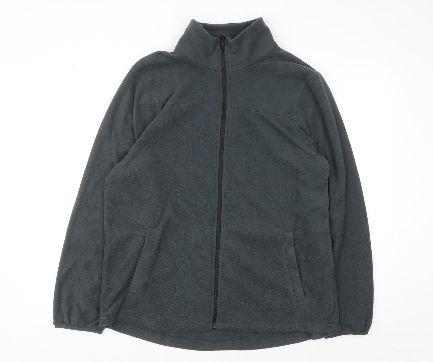 Marks and Spencer Men's Grey Fleece Full Zip Sweatshirt Size L