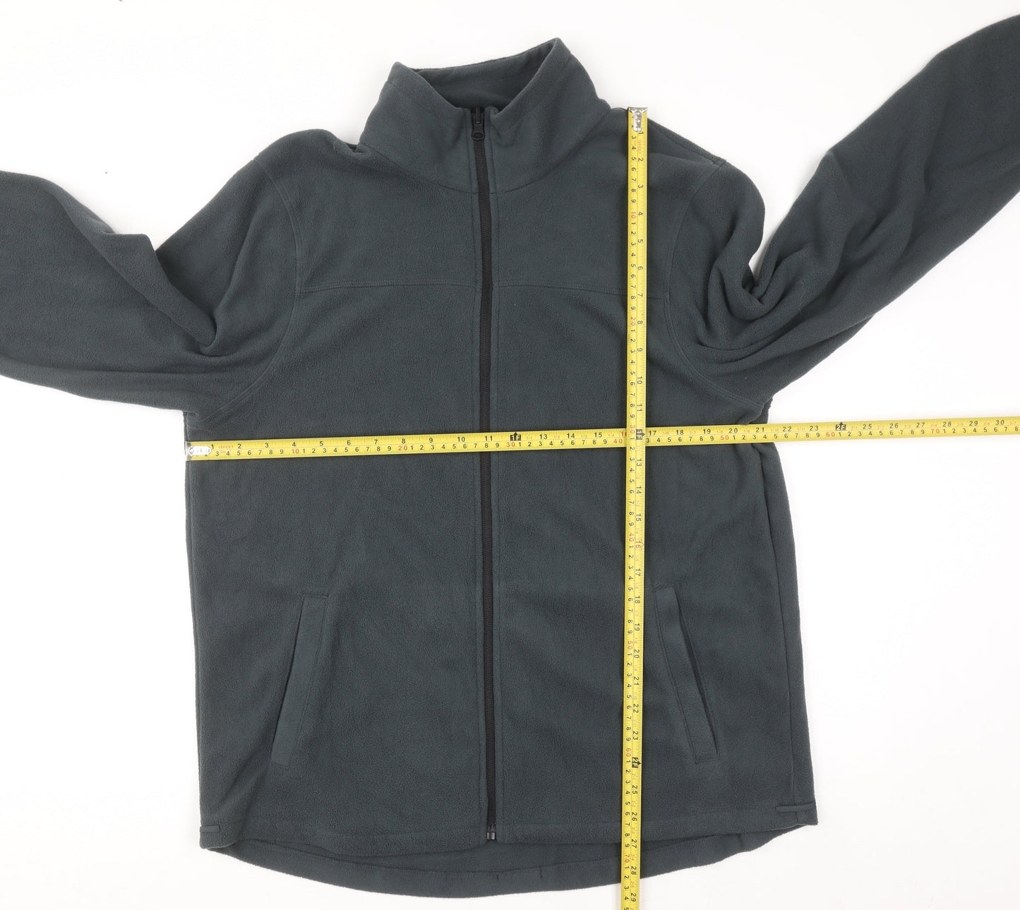 Marks and Spencer Men's Grey Fleece Full Zip Sweatshirt Size L