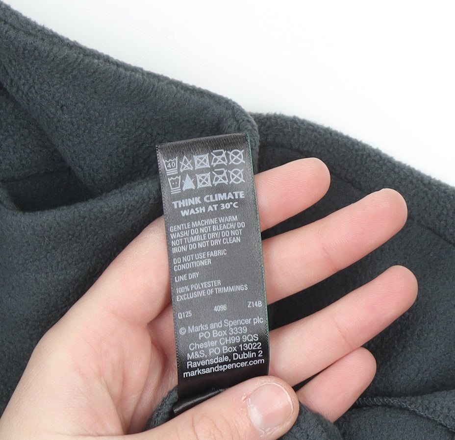 Marks and Spencer Men's Grey Fleece Full Zip Sweatshirt Size L