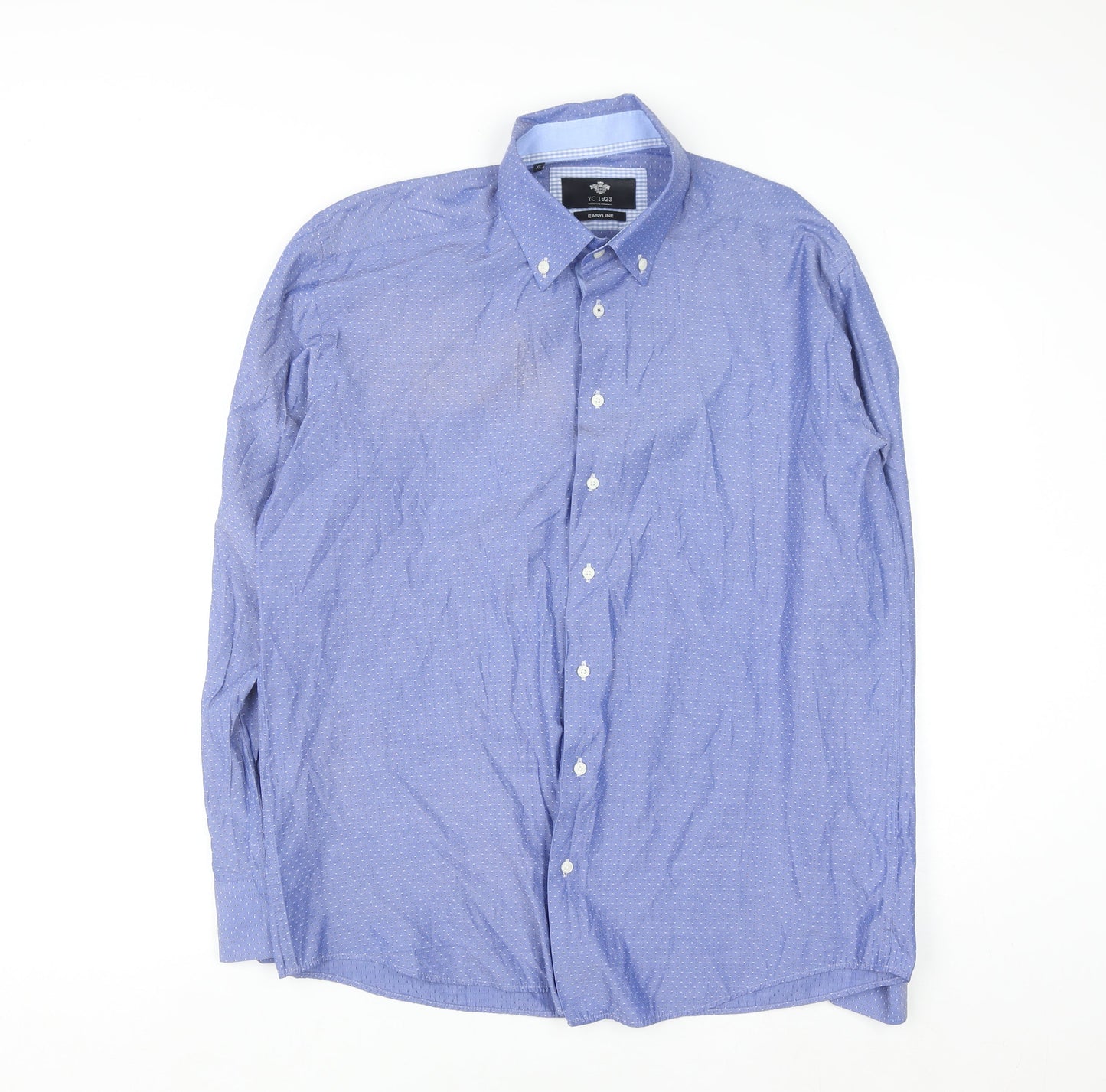 Yachting Company Men's Blue Long Sleeve Button-Up Shirt XL
