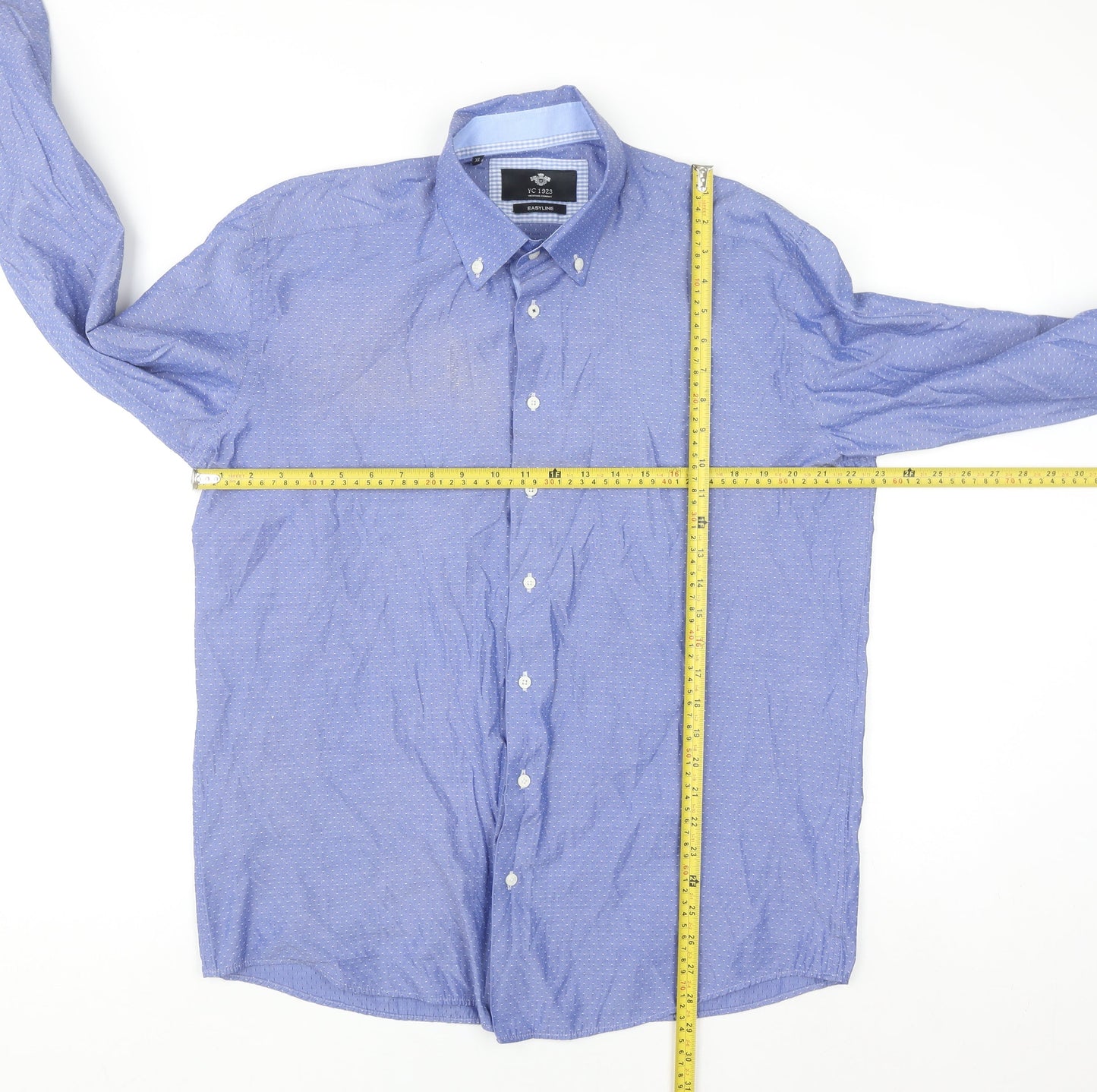 Yachting Company Men's Blue Long Sleeve Button-Up Shirt XL