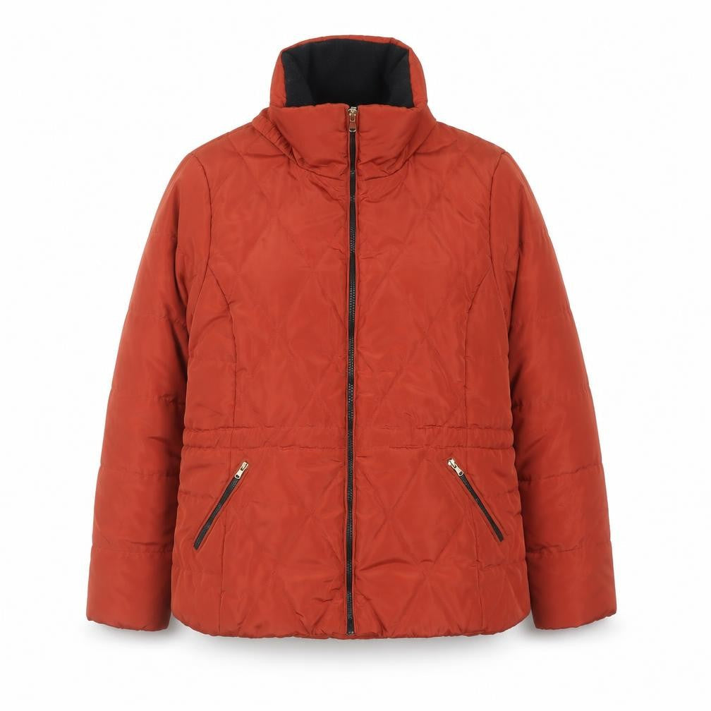 Classics Women's Brown Quilted Puffer Jacket Size 14