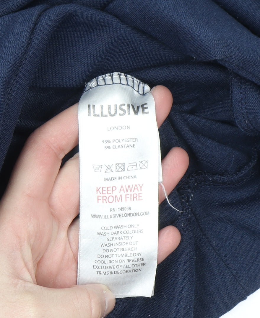 Illusive London Men's Blue Logo Crew Neck Sweatshirt Size L
