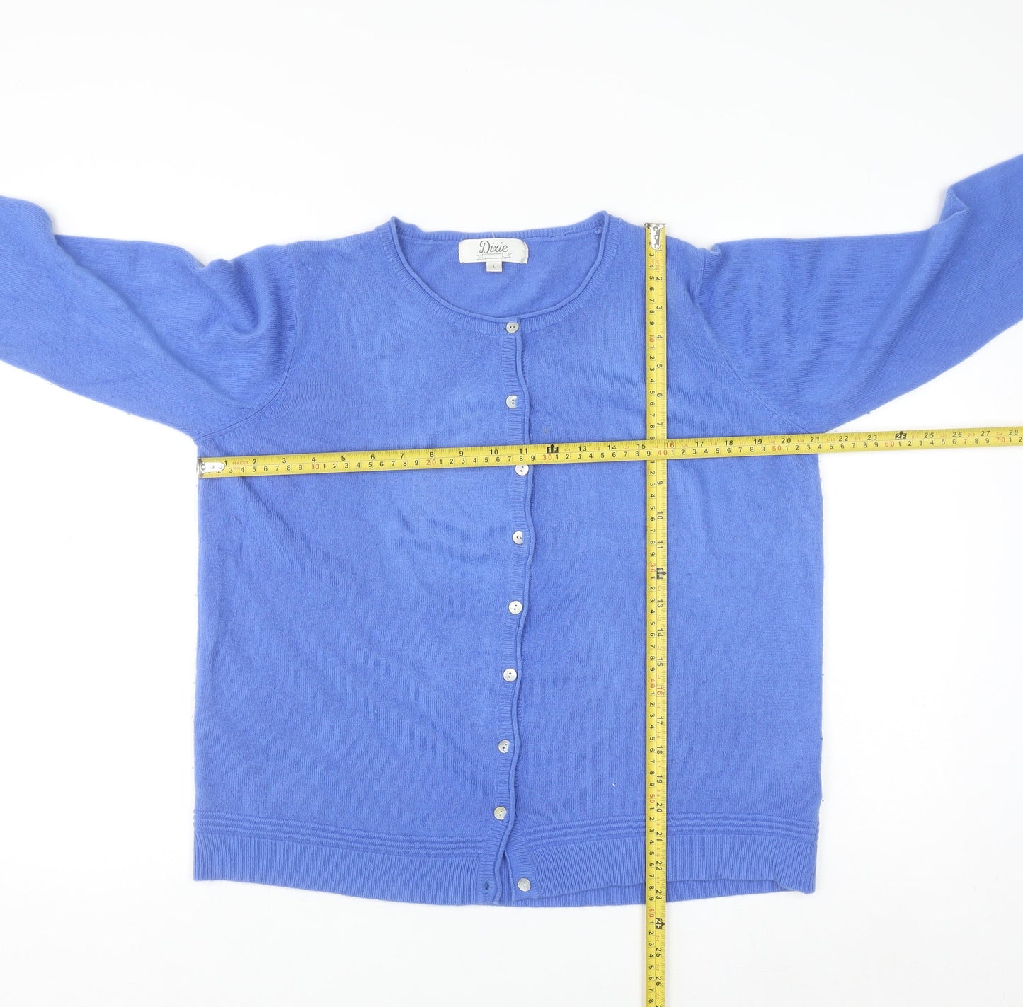 Dixie Women’s Blue Knit Cardigan Long Sleeve Size L