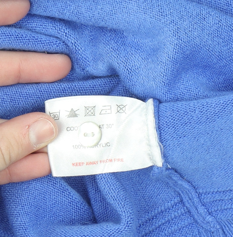 Dixie Women’s Blue Knit Cardigan Long Sleeve Size L
