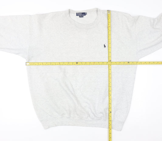 Ralph Lauren Mens Grey XL Pullover Sweatshirt Long Sleeve Classic