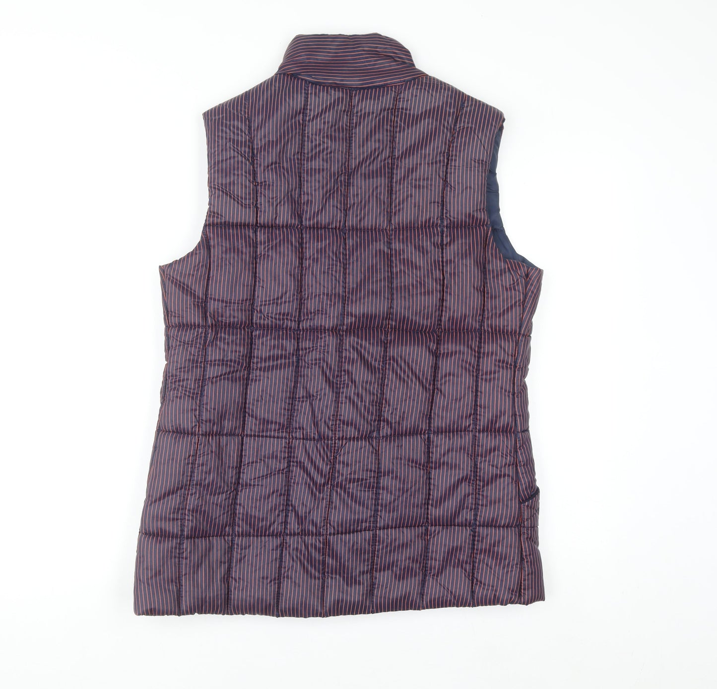 Puffa Women's Purple Striped Puffer Waistcoat Size M
