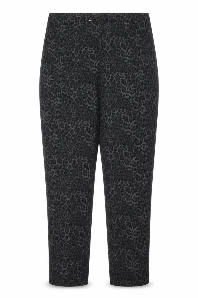 Front view of Gerard Women’s Black Animal Print Stretch Leggings, size UK 12