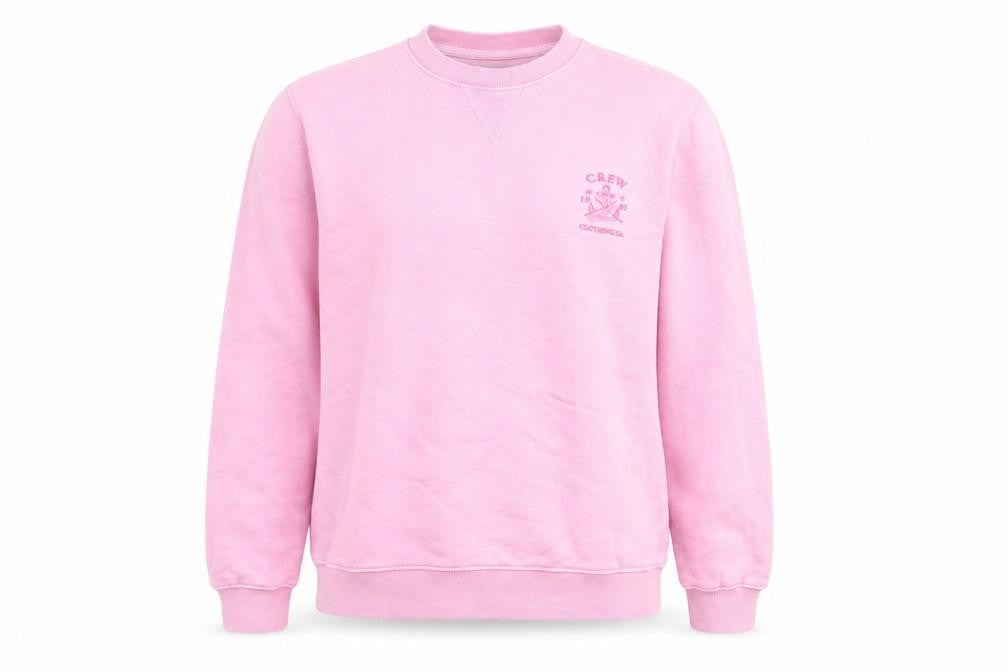 Crew Clothing Women Pink Cotton Elastane Pullover Sweatshirt Size 8