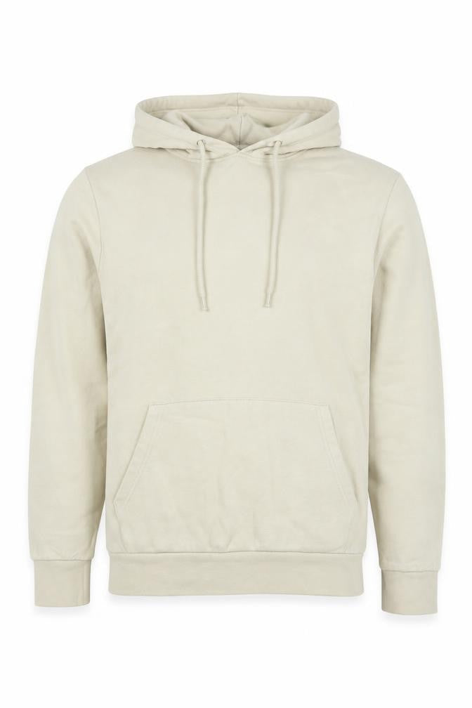 Topman Men’s Beige Pullover Hoodie XS Classic Fit Cotton Blend