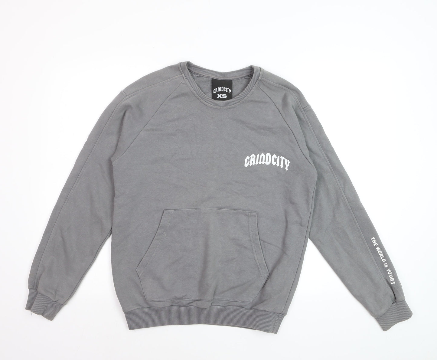 GrindCity Men's Grey XS Crew Neck Pullover Sweatshirt