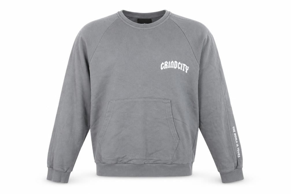 GrindCity Men's Grey XS Crew Neck Pullover Sweatshirt