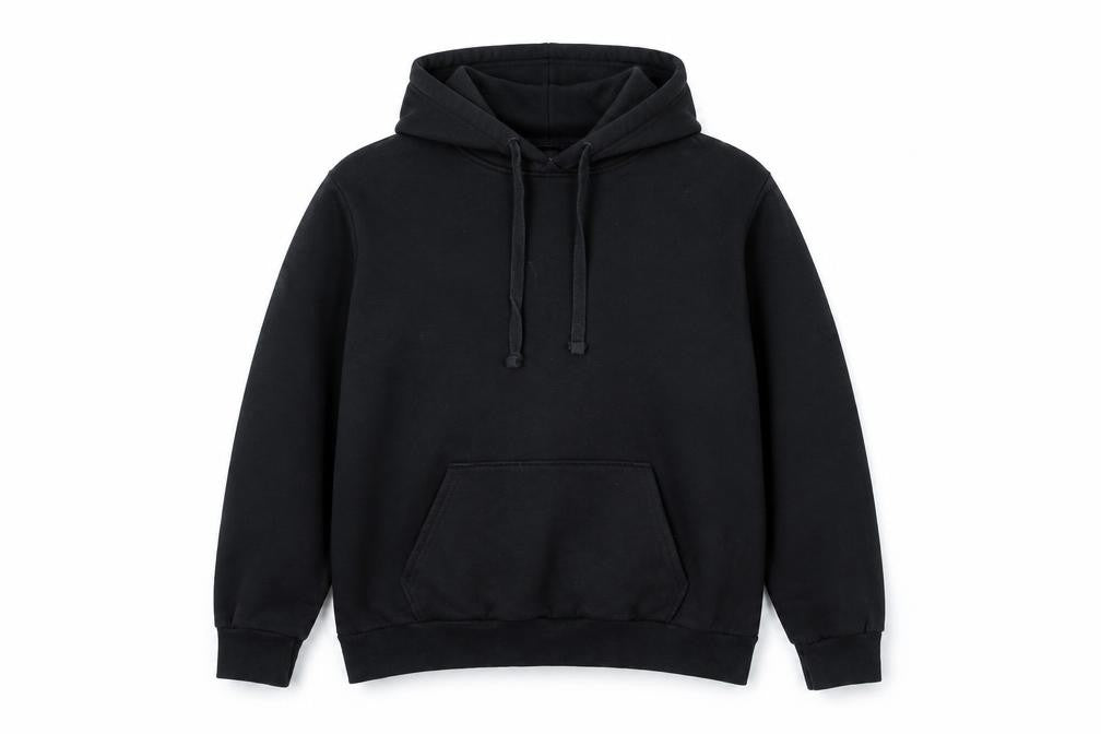 DIVIDED Men’s Black Pullover Hoodie L Fleece Cotton Blend