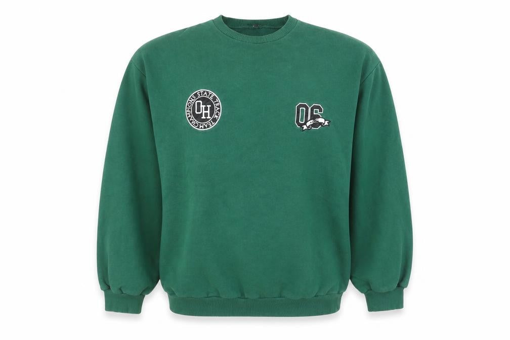 Boohoo Women's Green Crew Neck Pullover Sweatshirt XS Casual