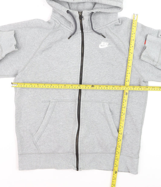Nike Men's Grey Full Zip Hoodie Small Fleece Sweatshirt