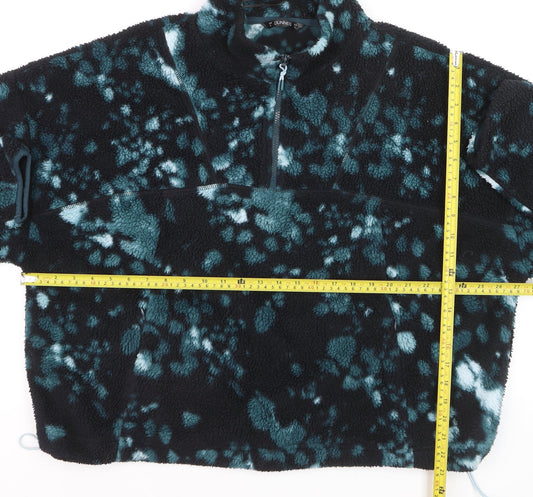 Dunnes Women Blue Tie Dye Fleece 1/4 Zip Active Jacket XL