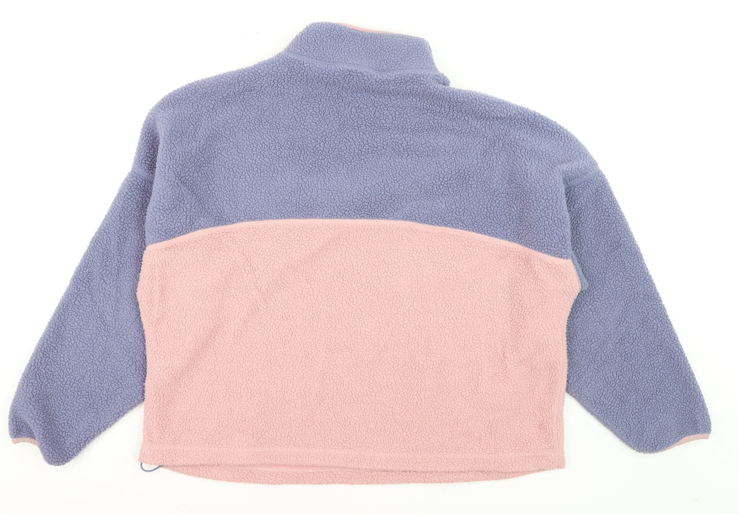 Dunnes Women’s Pink & Purple 1/2 Zip Fleece Sweatshirt Size 14 Lined Pullover