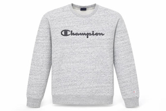 Champion Men's Grey Pullover Sweatshirt Medium Logo Crew Neck