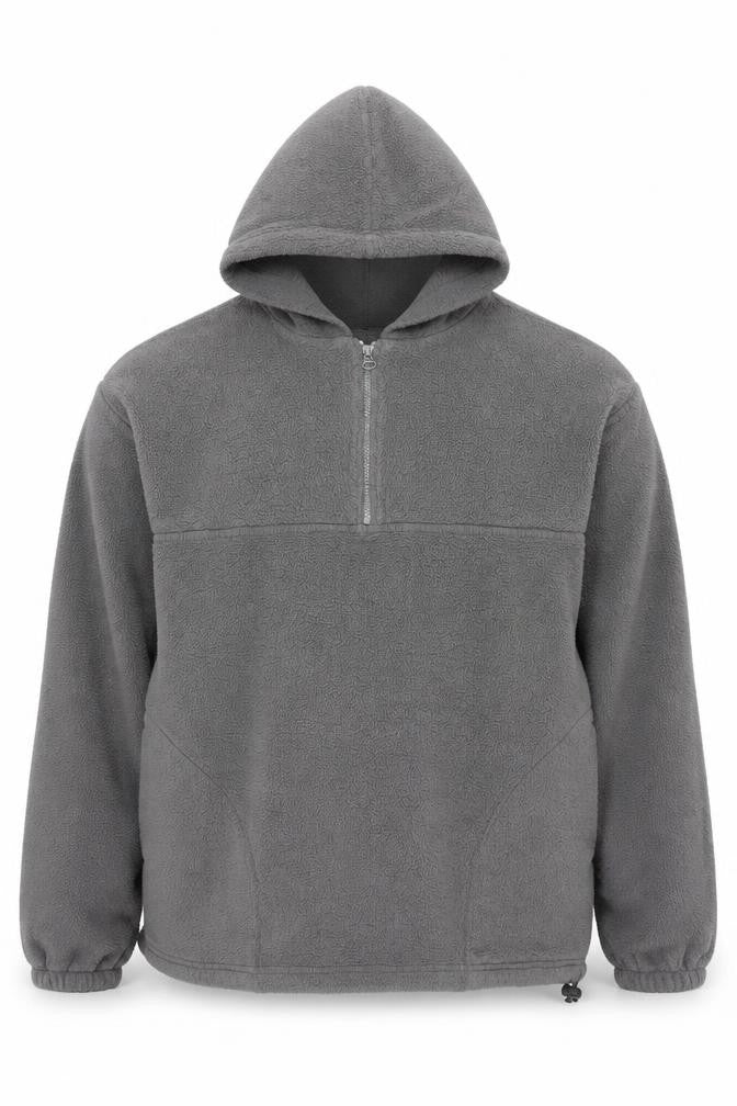 Scorpion Men's Grey Fleece 1/2 Zip Pullover Hoodie Size L