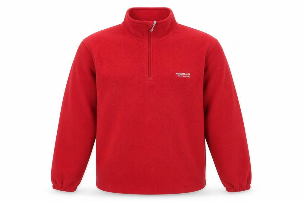 Regatta Men Red Fleece 1/4 Zip Pullover Sweatshirt M