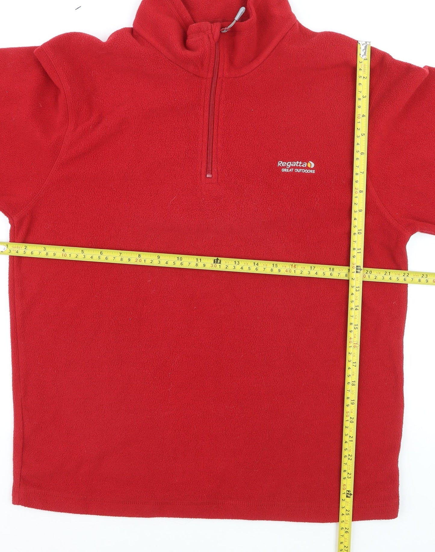 Regatta Men Red Fleece 1/4 Zip Pullover Sweatshirt M