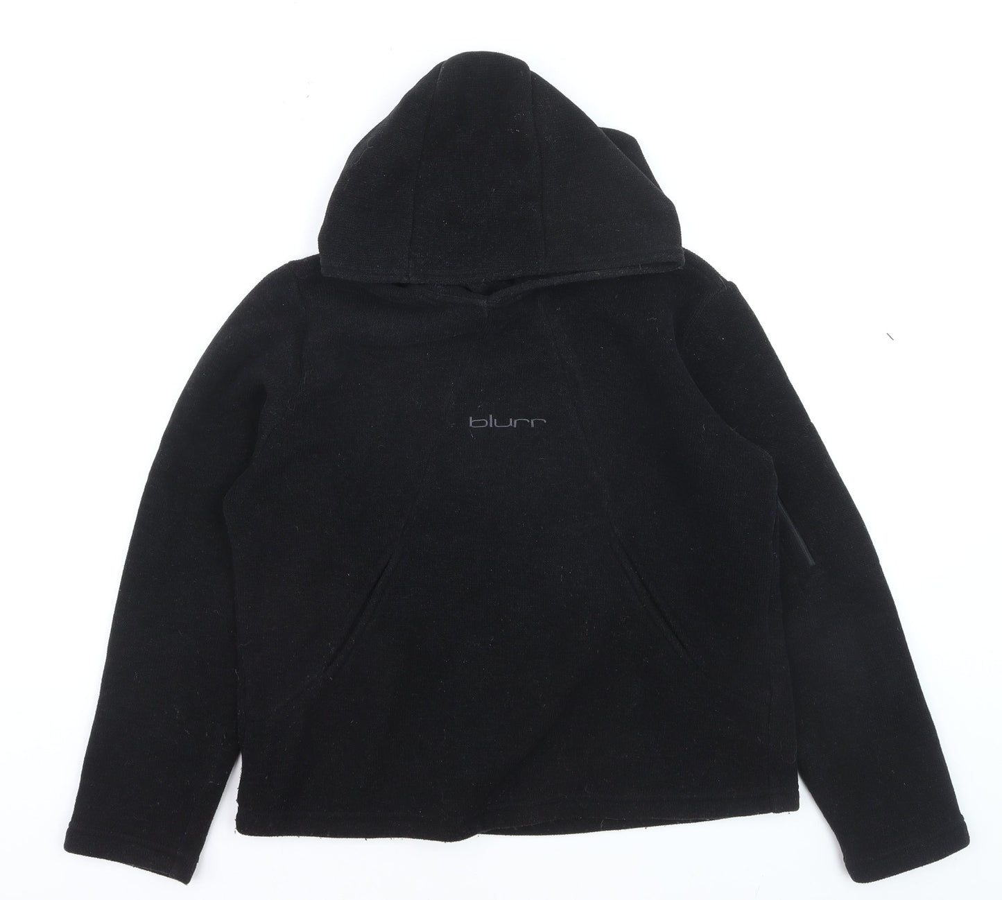 Blurr Men's Black Fleece Pullover Hoodie Medium