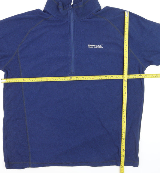 Regatta Mens Blue 2XL Pullover Fleece Sweatshirt Half Zip Outdoor Top