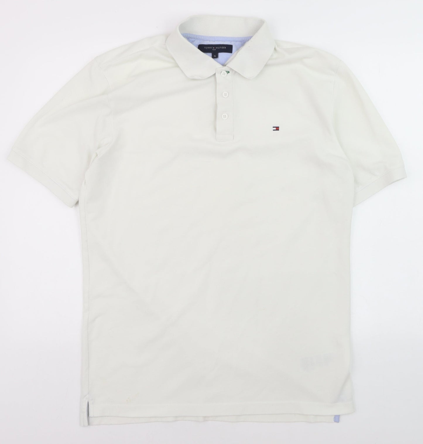 Tommy Hilfiger Men’s White Golf Polo Shirt XL Cotton Blend
