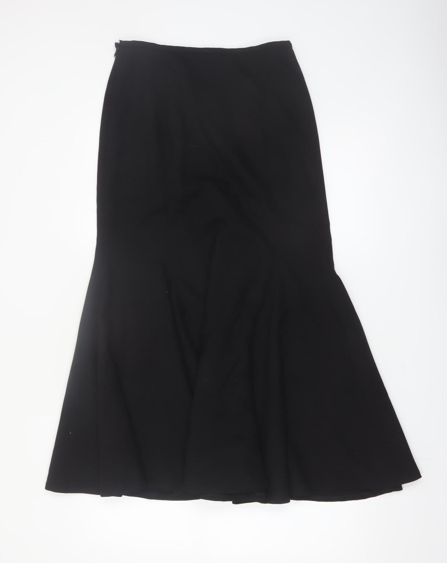 Jaeger Women Black Wool Midi Trumpet Skirt Size 8