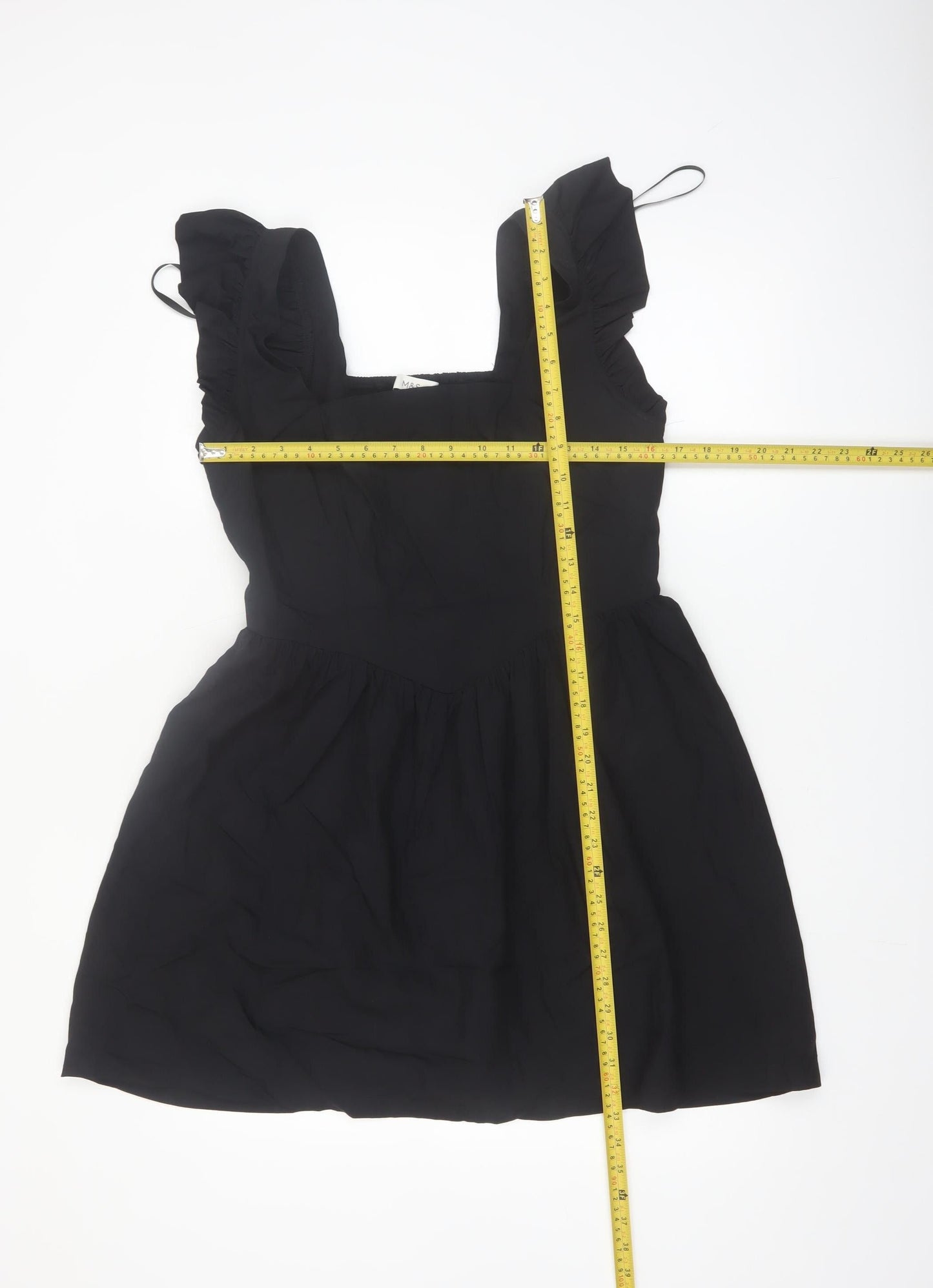 Marks and Spencer Women's Black Size 12 Sleeveless Skater Dress
