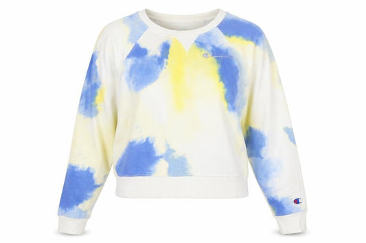 Champion Womens Blue Tie-Dye Pullover Sweatshirt Size M