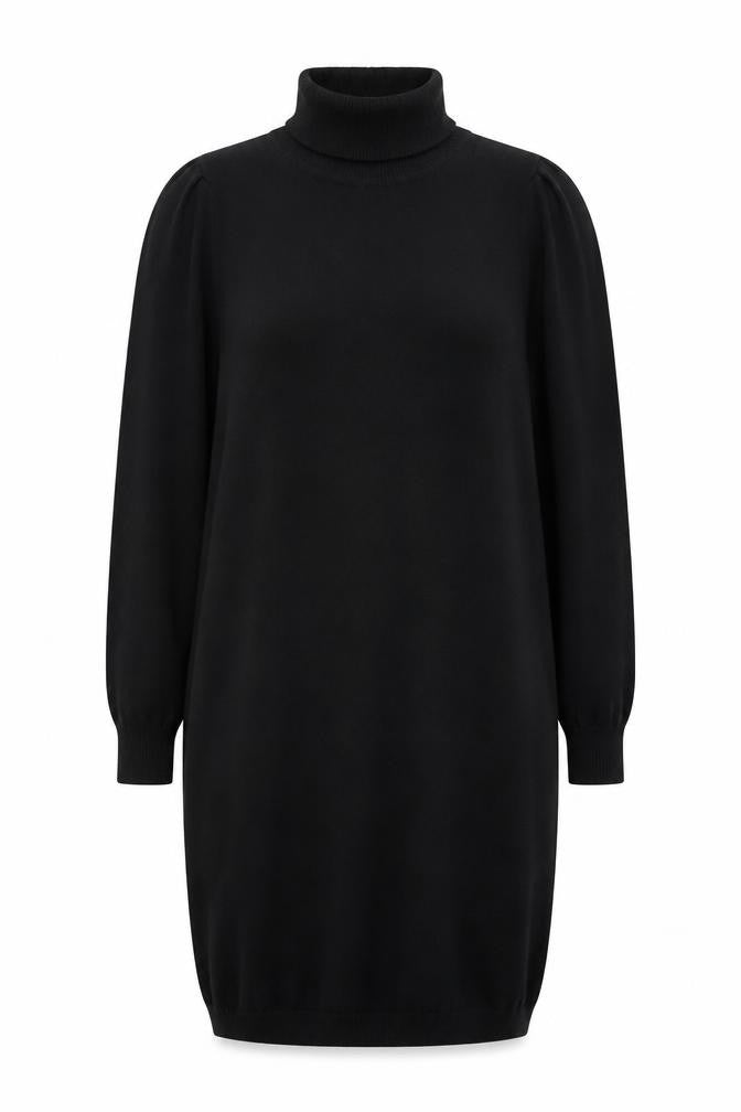 New Look Women Black Roll Neck Long Sleeve Jumper Dress Size 18