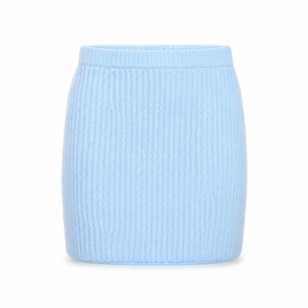 PRETTYLITTLETHING Women’s Blue Knit Short Pencil Skirt Size S