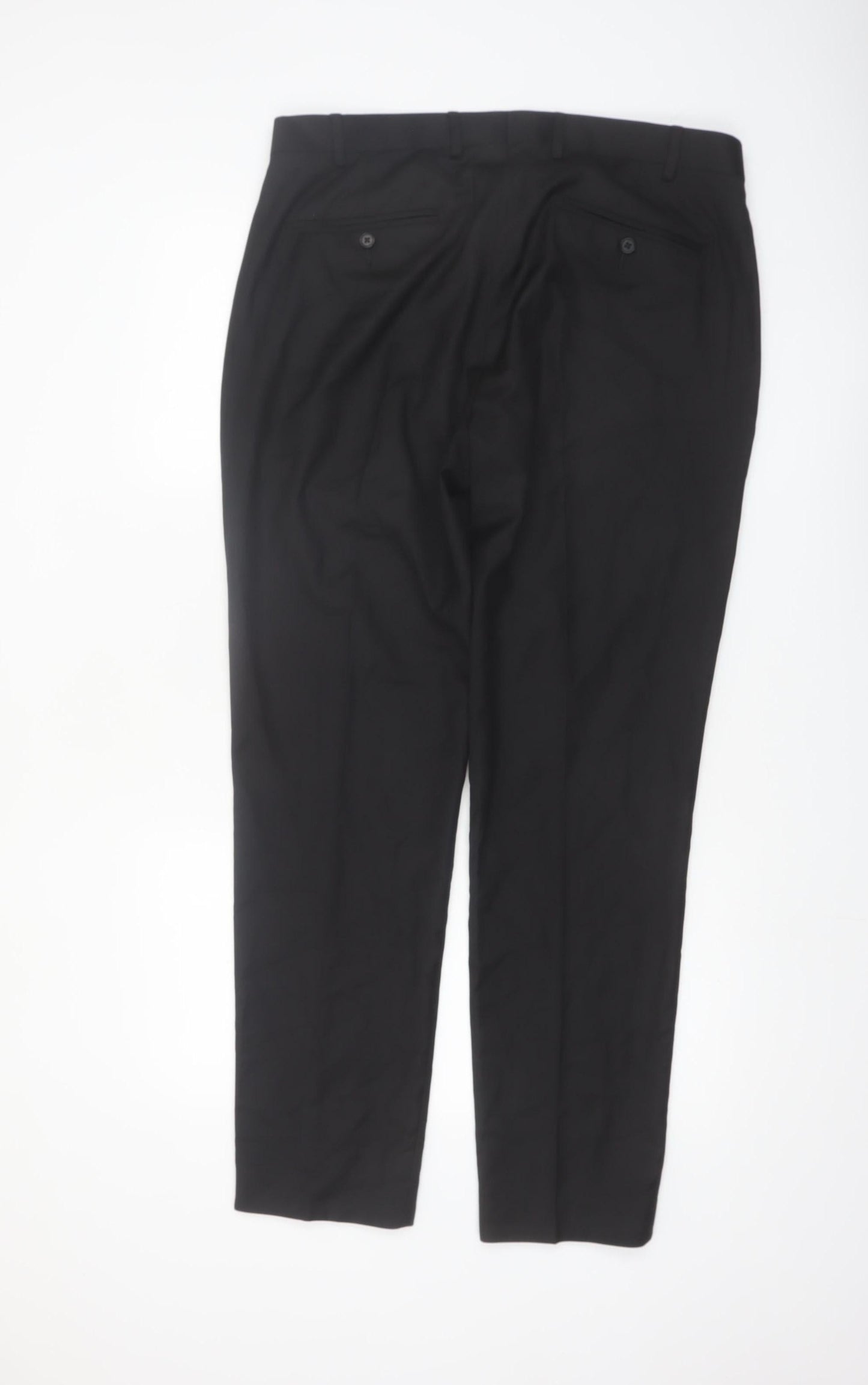 Marks and Spencer Men's Black Slim Fit Dress Trousers 36x31
