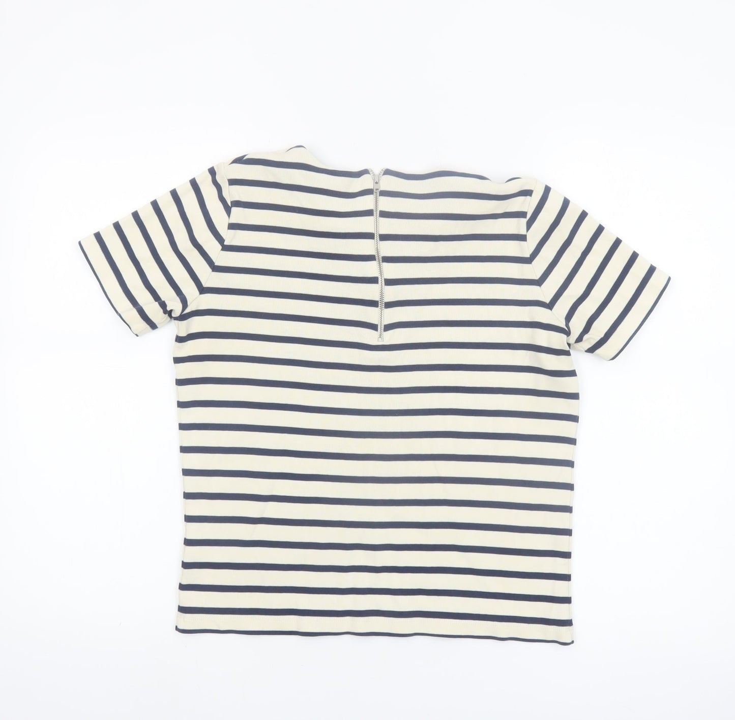 Whistles Women’s Multicoloured Striped Cotton T-Shirt Size 8