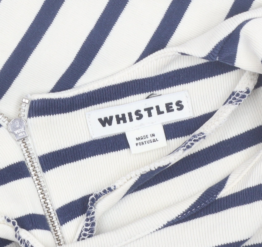 Whistles Women’s Multicoloured Striped Cotton T-Shirt Size 8