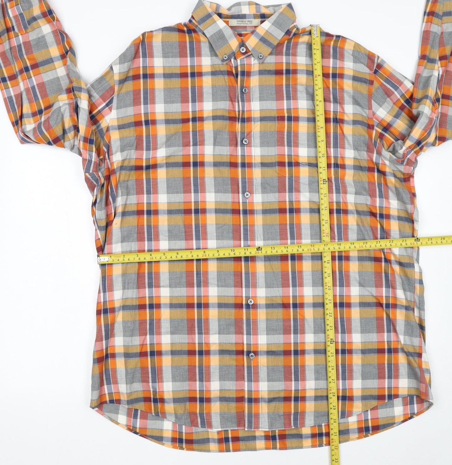 L.L. Bean Men's Multicoloured Plaid Cotton Button-Up Shirt XL Regular Fit
