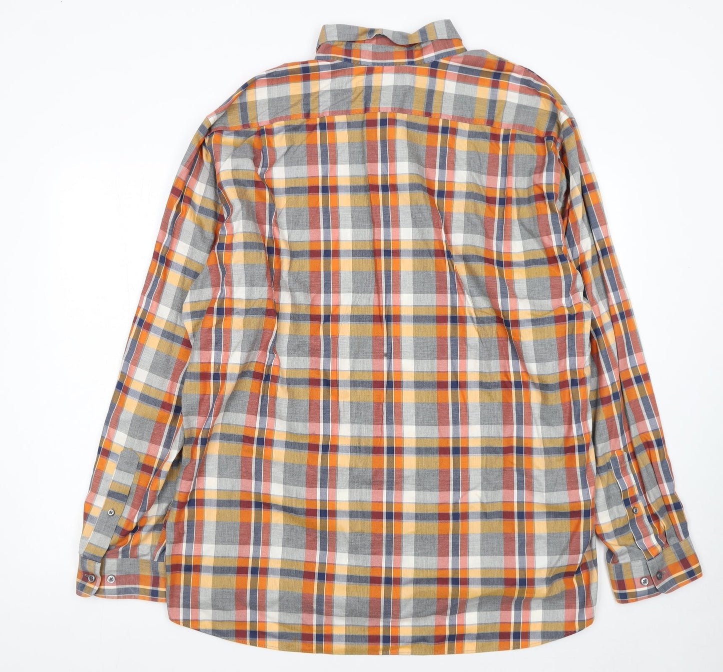 L.L. Bean Men's Multicoloured Plaid Cotton Button-Up Shirt XL Regular Fit