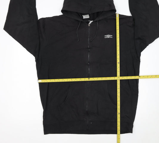 Umbro Men's Black XL Full Zip Hoodie Sweatshirt