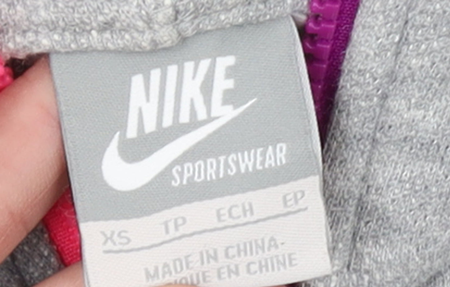 Nike Womens Grey XS 1/4 Zip Hooded Sweatshirt