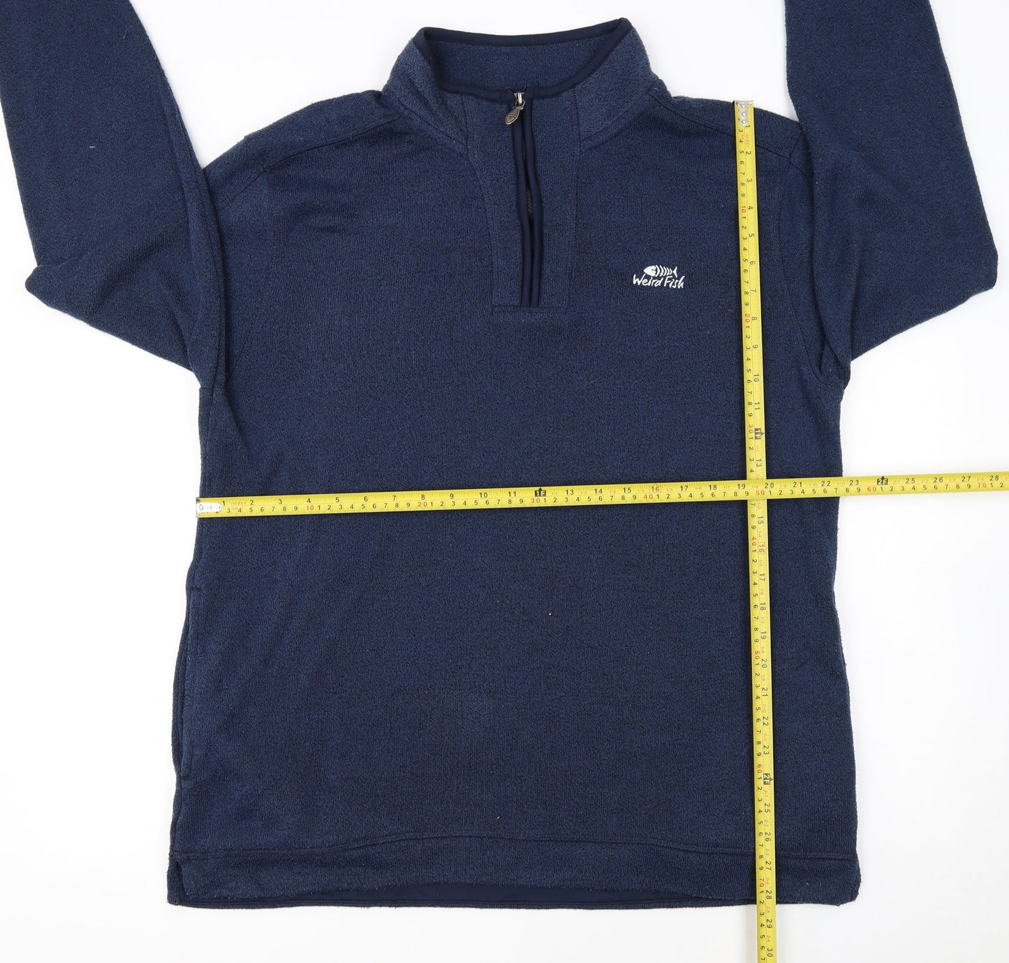 Weird Fish Men's Blue XL 1/4 Zip Fleece Pullover Sweatshirt