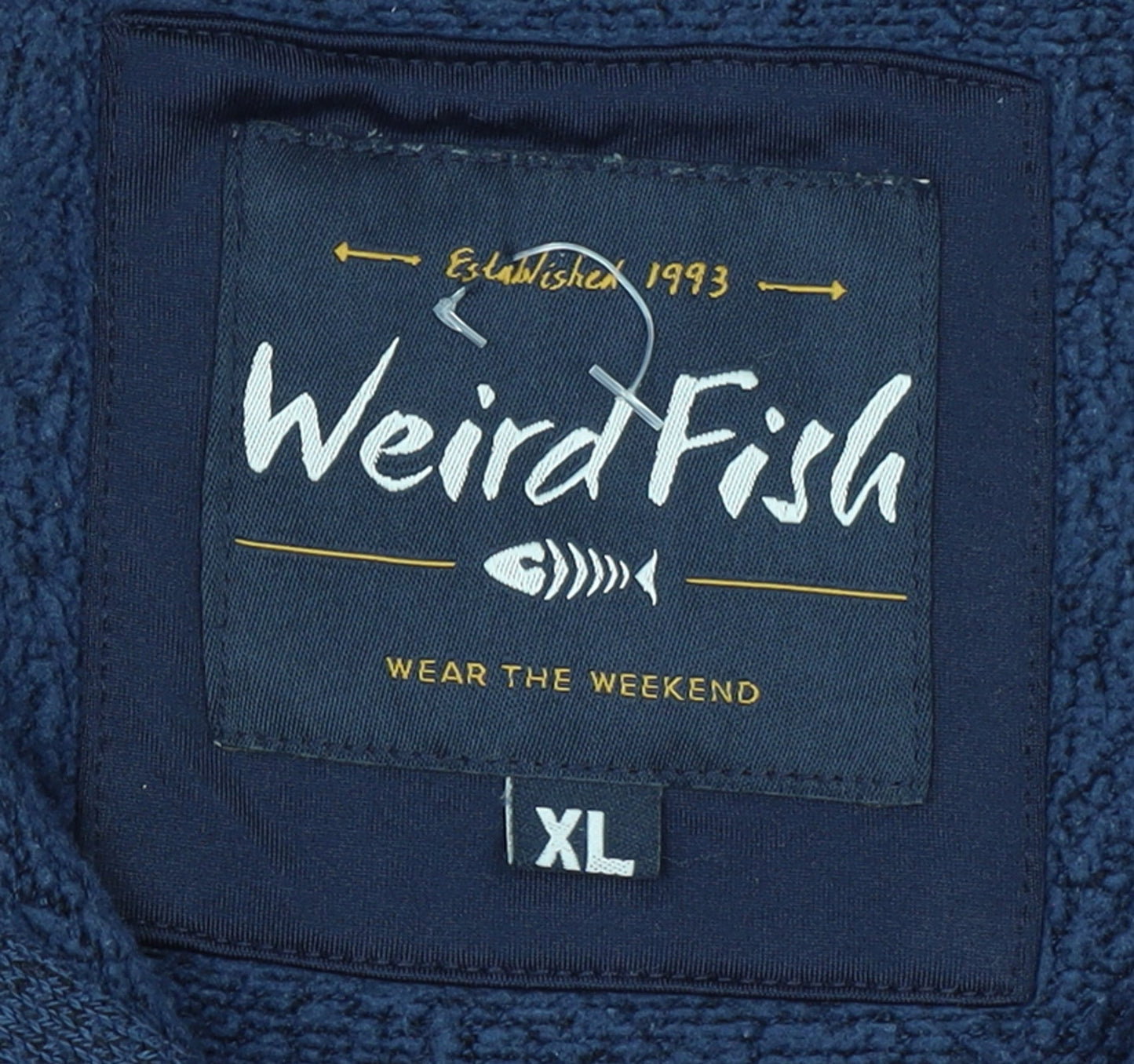 Weird Fish Men's Blue XL 1/4 Zip Fleece Pullover Sweatshirt