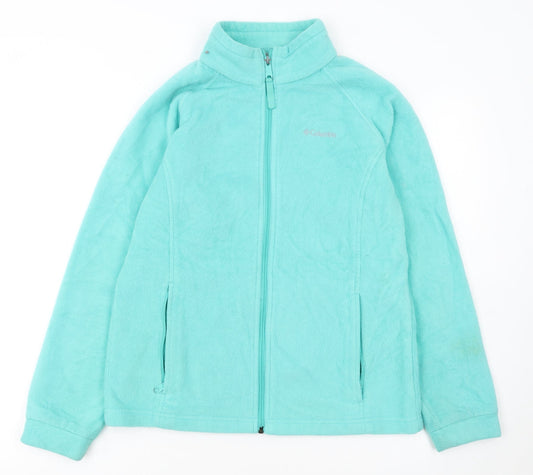 Columbia Girls Blue Fleece Full Zip Jacket XL Lightweight Outdoor
